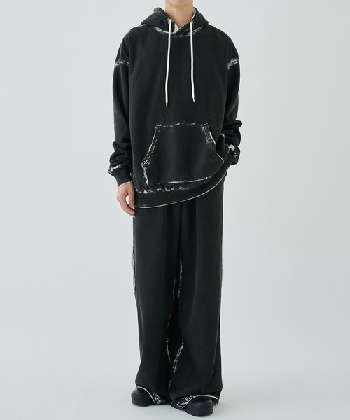 パーカー STUDIOUS別注 PAINTED SWEAT HOODIE メンズ