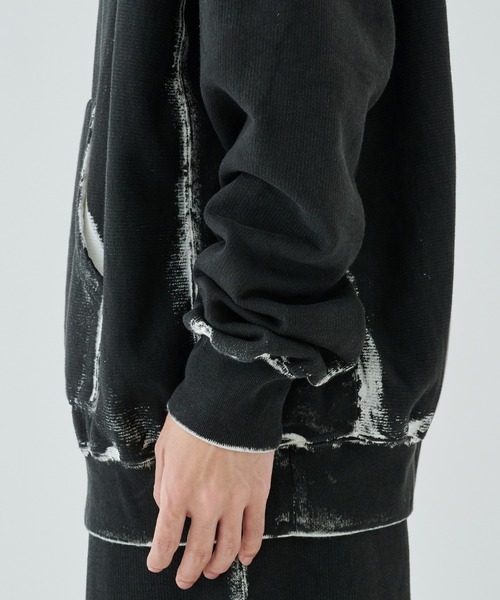 パーカー STUDIOUS別注 PAINTED SWEAT HOODIE メンズ