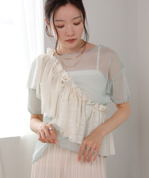 BAB tシャツ ラメシアーメロウトップス レディース : ZOZOTOWN