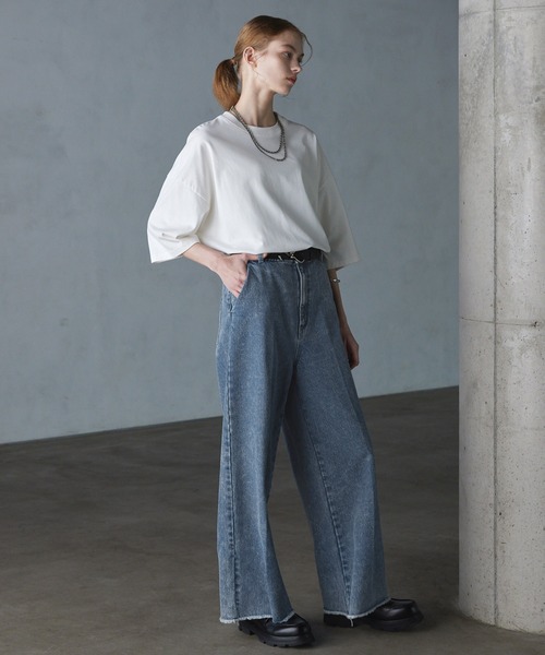 美シルエット♪【 CHANEL 】ワイドデニム♡ シャネル(CHANEL)シャネル デニム パンツ デニムパンツ 衣料品