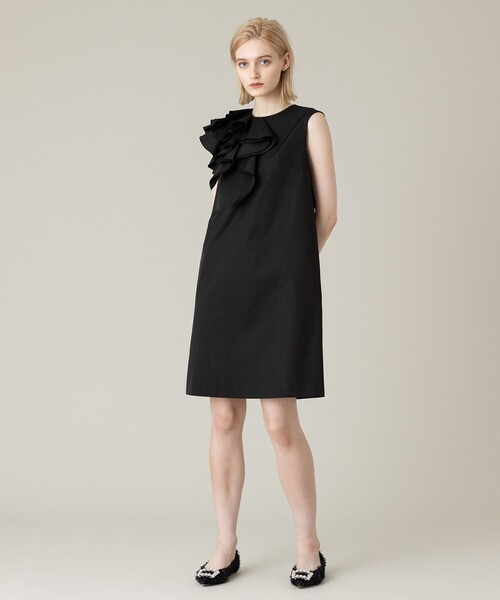 ワンピース 「LOULOU WILLOUGHBY」アシメフリルワンピース レディース  