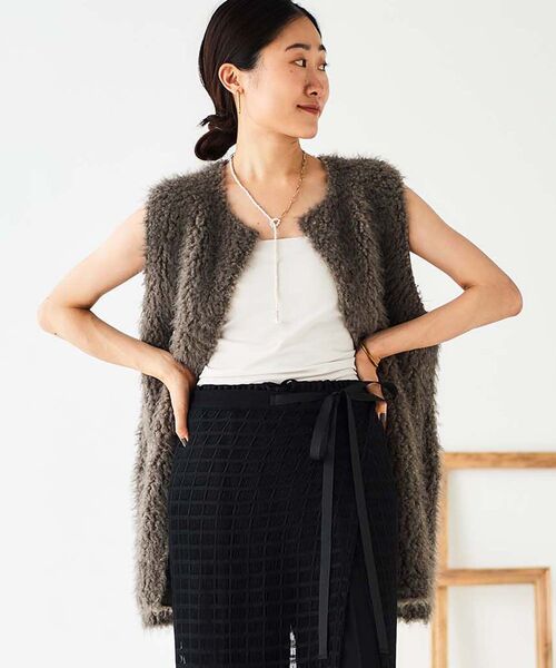 le.coeur blanc（ルクールブラン） ベスト ジレ TORRAZZO DONNAエコ