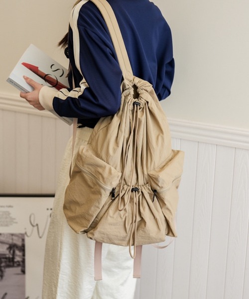 デイバック リュック 巾着ナイロンリュック レディース : ZOZOTOWN