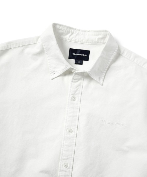 【THISISNEVERTHAT】Overdyed T-Logo Oxford Shirt White OverdyedT-LogoOxfordShirt-