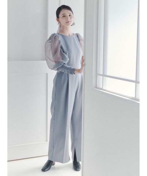 【よっくん】Sawa a la modeケープスリーブパンツドレス よっくん様専用】Sawa a la modeケープスリーブパンツドレス