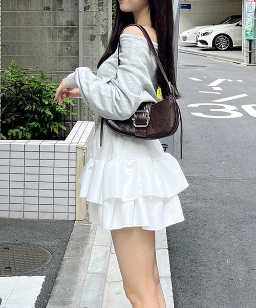JUDIN トレーナー スウェット ダブルジップオフショルスウェット
