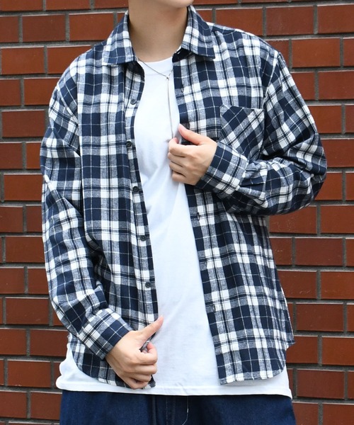Starting Over シャツ Vintage-like check flannel shirt