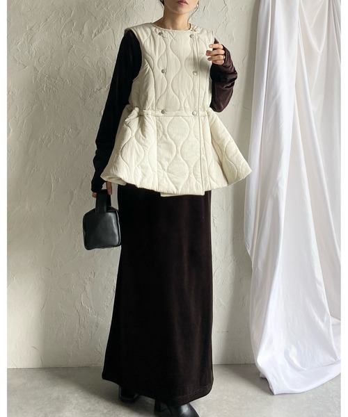 She's Closet ワンピース 長袖フィンガーホールロング丈バックオープン