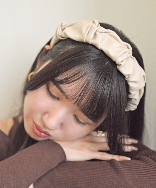 styiro（スタイロ） カチューシャ プラックレザーカチューシャ