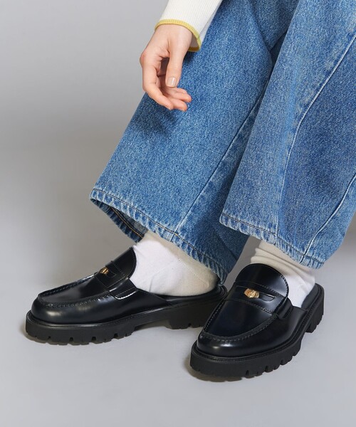 Caminando ブラックレザー コインローファー CAMINANDO ローファー 「別注」「CAMINANDO」レザー コイン
