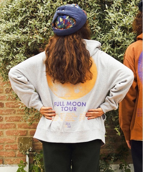go slow caravan パーカー eco lead 裏起毛FULL MOON ZIP