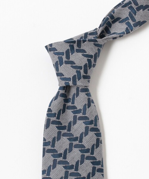 FRANCO BASSI ネクタイ / シルク ジオメトリック柄 ジャカード  