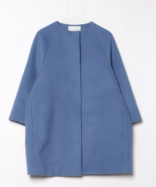 TOMORROWLAND（トゥモローランド） ノーカラーコート 36 ブルー