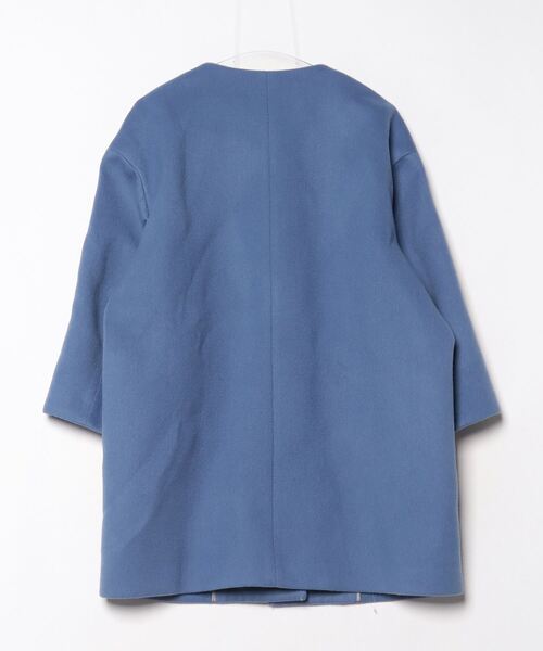 TOMORROWLAND（トゥモローランド） ノーカラーコート 36 ブルー