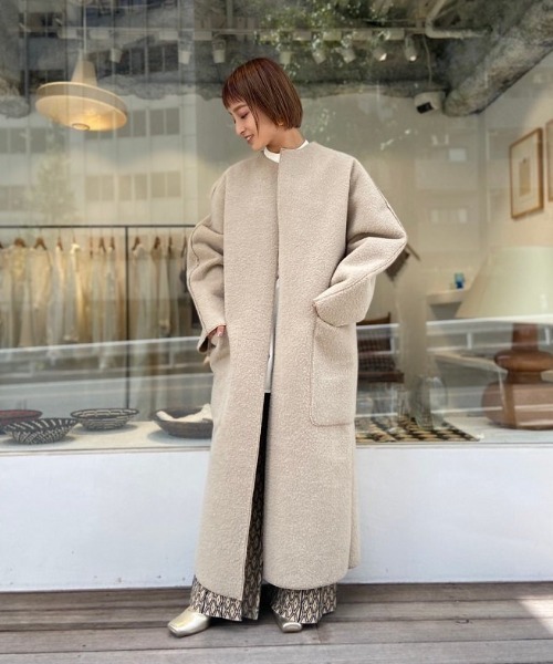 TODAYFUL 「TODAYFUL」 ノーカラーコート 36inch ナチュラル