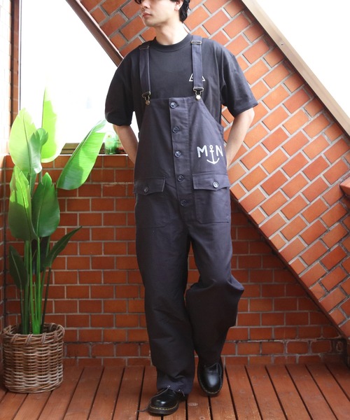 8（eight） オーバーオール サロペット フランスタイプ NAVY