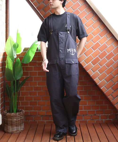 french navy オーバーオール 8（eight） オーバーオール サロペット フランスタイプ NAVY