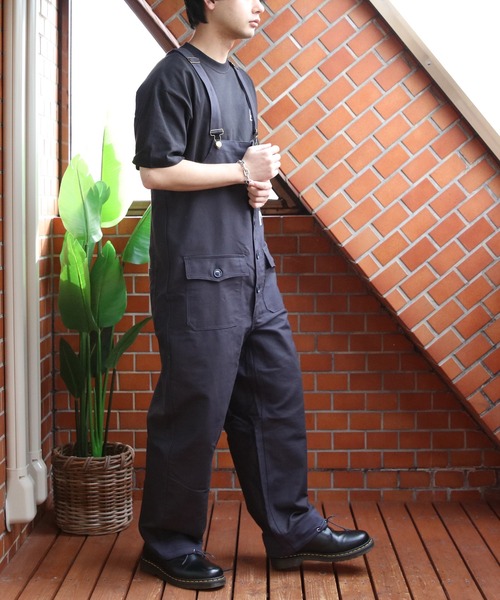 8（eight） オーバーオール サロペット フランスタイプ NAVY
