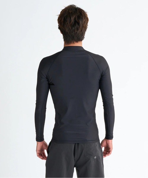 RASH 黒　シルバー　ラッシュガード L 激レア　ビンテージ　オーバーサイズ Quiksilver（クイックシルバー） ラッシュガード ALL TIME LR YOUTH