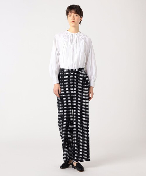ほぼ新品！TOMORROWLANDドレーピードットストレートパンツ TOMORROWLAND collection パンツ ドレーピードット ストレート