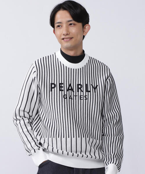 【美品】PEARLY GATES アイボリー ニットセーター Pearly Gates パーリーゲイツ裏地付きカシミア ニットセーター