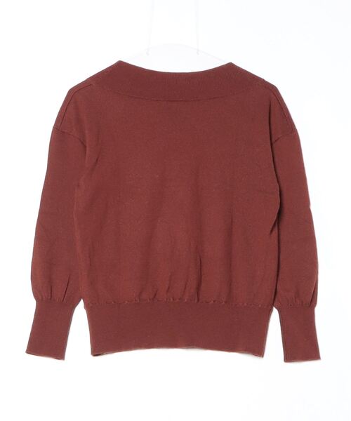 「mimi&roger」 Vネックニット FREE ブラウン レディース_画像2