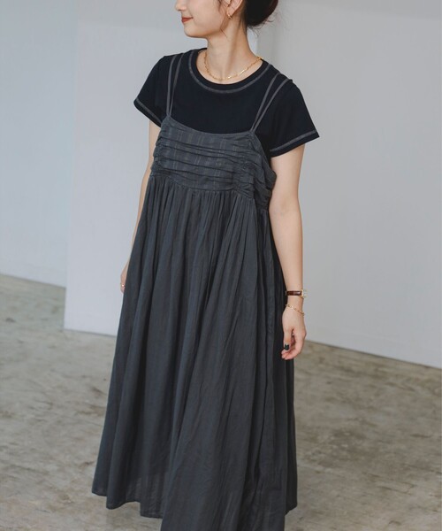 B：MING by BEAMS ワンピース インド ストライプ キャミ