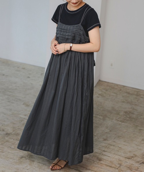 B：MING by BEAMS ワンピース インド ストライプ キャミ
