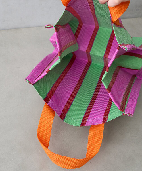 Actually トートバッグ STRIPE BOX TOTE BAG レディース メンズ