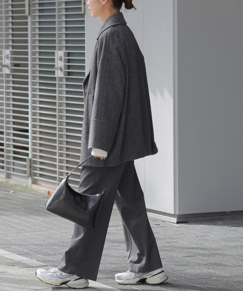 relume ブラック ダブルブレストピーコート 36 JOURNAL STANDARD relume ダブルブレストピーコート 36 relume