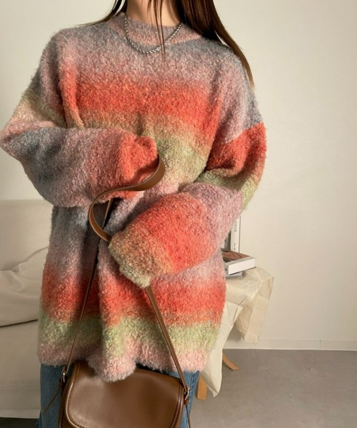 「sakishimatokyo」 長袖ニット FREE ピンク レディース_画像2