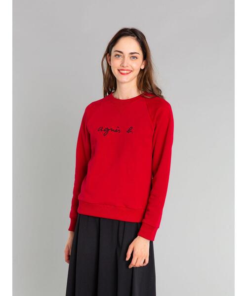 「agnes b.」 スウェットカットソー 3 レッド系その他 レディース