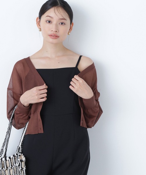 カーディガン 「Oggi8月号掲載」ベーシックシアーカーディガン レディース