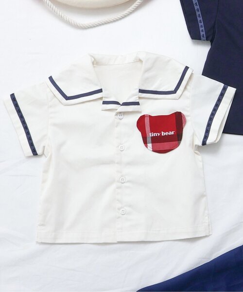 BABY くまみみブラウス　白 楽天市場】白 ブラウス（ベビーファッション｜キッズ・ベビー