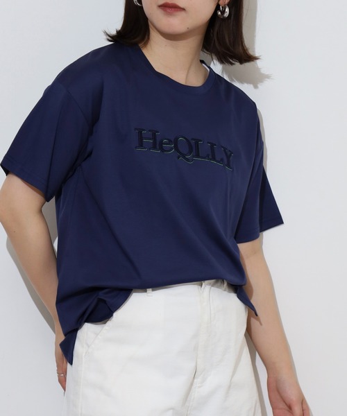 tシャツ 半袖 BRODIAEA ぷっくり立体ロゴ半袖Tシャツ レディース