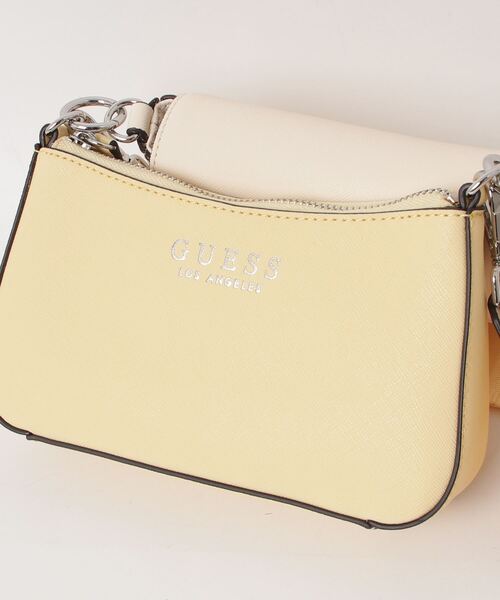 【GUESS ゲス】AMYS CHAIN HALF MOON ショルダーバッグ GUESS ゲス バッグ QB767921 BLACK ブラック チェーンショルダー