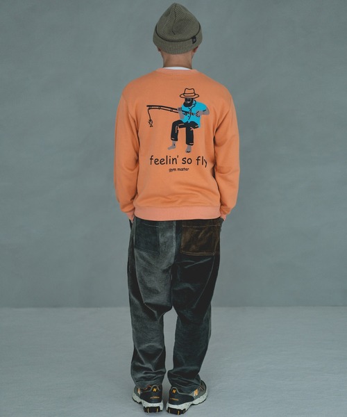「gym master」 スウェットカットソー LARGE ブラック メンズ_画像6