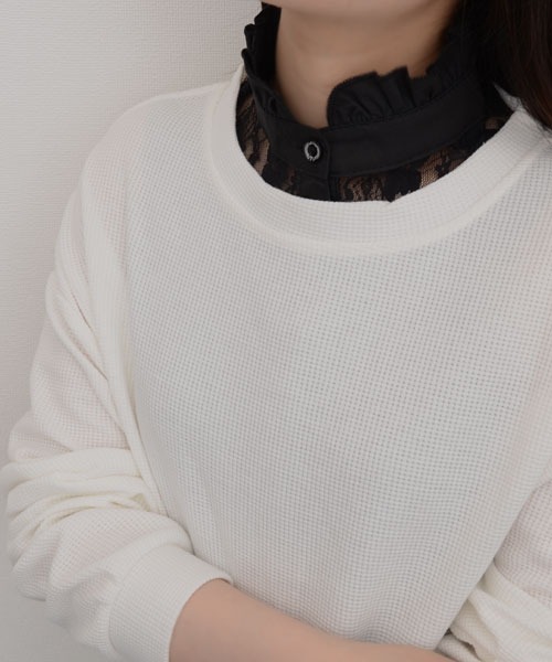 VIBGYOR Women つけ襟 付け襟 「resonance」レース フリル スタンド