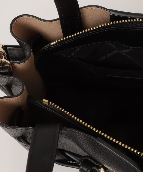MICHAEL KORS ブラックレザー ハンドバッグ　2way マイケルコース MICHAEL KORS ハンドバッグ 2way ショルダー