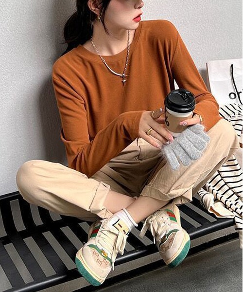 「MAISON DE THERESE」 長袖カットソー L ブルー レディース