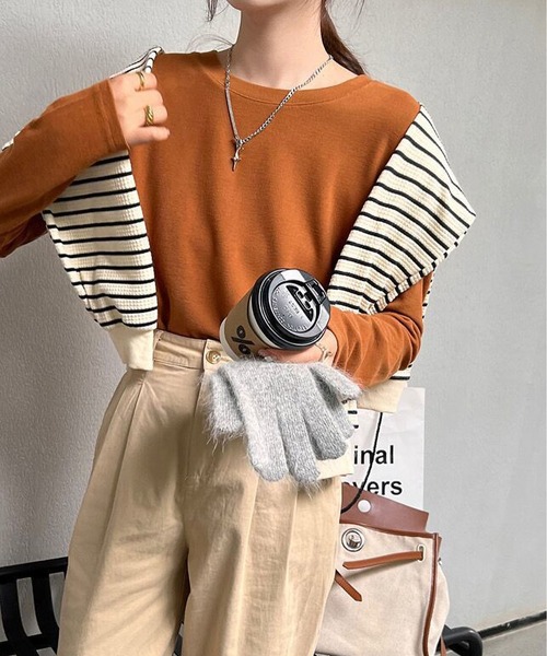「MAISON DE THERESE」 長袖カットソー L ブルー レディース