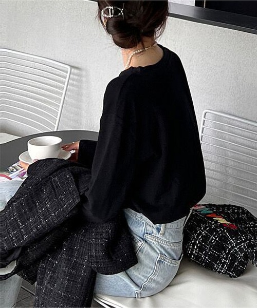 「MAISON DE THERESE」 長袖カットソー L ブルー レディース