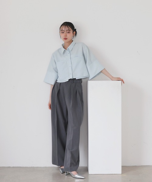 「LIAN」 7分袖シャツ FREE ブルー レディース LIAN 「LIAN」 7分袖シャツ FREE ブルー レディース : ZOZOTOWN