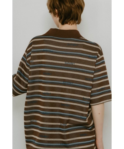 Knuth Marf（クヌースマーフ） ニット セーター logo stripe polo knit