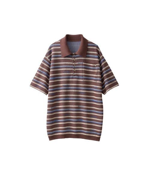 Knuth Marf（クヌースマーフ） ニット セーター logo stripe polo knit