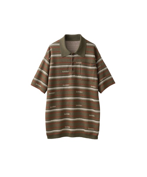 Knuth Marf（クヌースマーフ） ニット セーター logo stripe polo knit