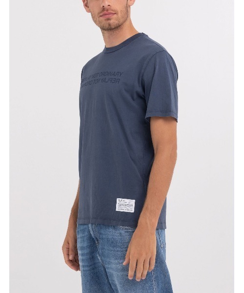 「REPLAY」 半袖Tシャツ LARGE ライトブルー メンズ_画像4