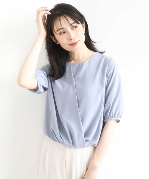 ブラウス シャツ カシュクールデザインブラウス/接触冷感/速乾/洗える/WEB限定サイズあり レディース
