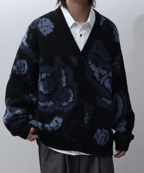 Art re A select」 「crealy」ニットカーディガン X-LARGE オレンジ