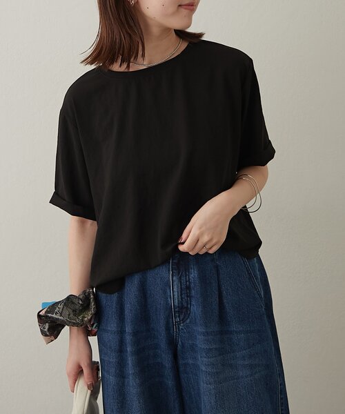 ブラウス シャツ ストレッチシフォンハーフスリーブブラウス レディース